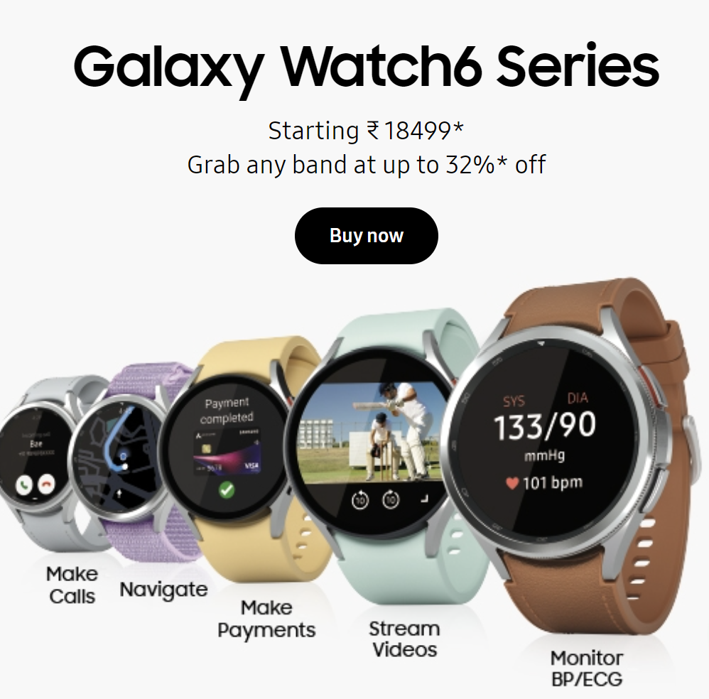 Samsung Watch 6 Series Image and Ranges